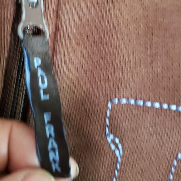 Paul Frank Vtg  Zip-Up Hoodie Fleece Lined With  Embroidery Brown Xlarge - Picture 11 of 13